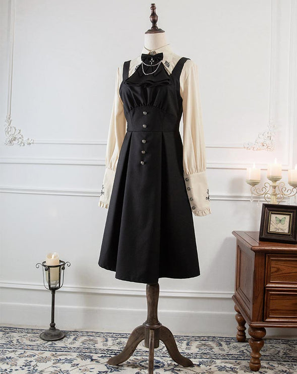 S-XL Original Ouji Dresses Cloak Black Lolita JSK Prince Dress Style