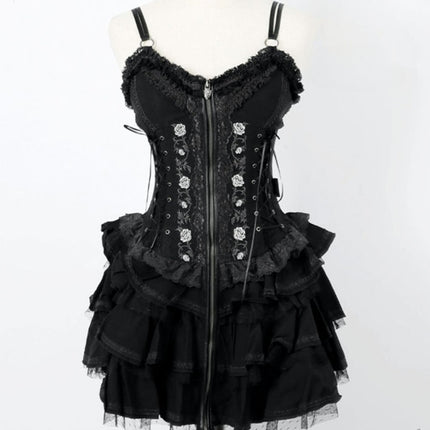 Summer of Roses JSK Gothic Dark Punk Black Lolita Dress