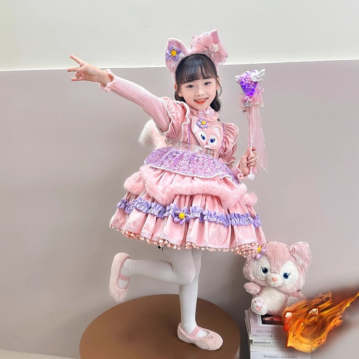 LinaBell Lolita Princess Dress for Girls 2025 New Summer Dress Children's Birthday Dress