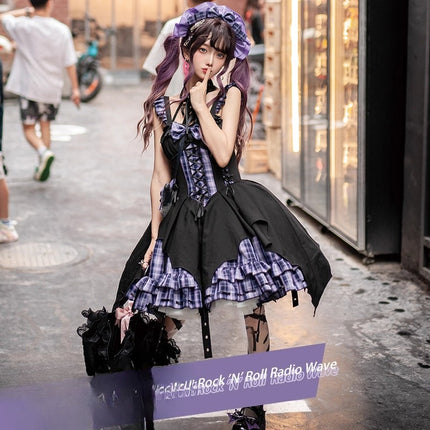 Rockwave Irregular Subculture Plaid JSK Dress