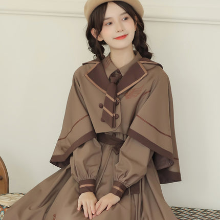 French Retro Lolita JK Dress Vintage Dress Cloak Suit