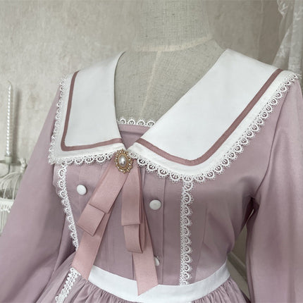 Elegant Romantic Lace Lolita OP with Grand Overskirt