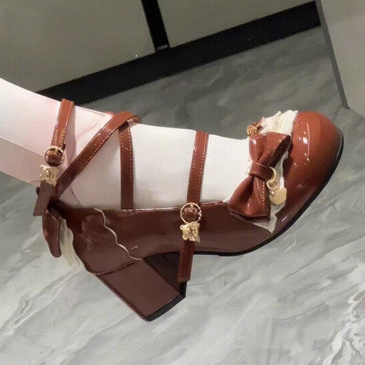 Charming Lolita - style Heels: Bow - adorned, Strappy & Sweet