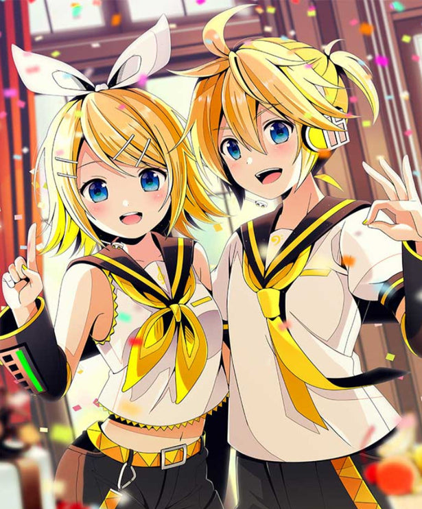 XS-XXL Kagamine Rin Hatsune Miku and Kagamine Twins Cosplay School Uniforms