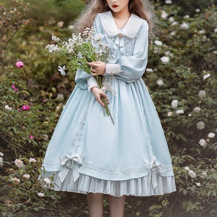 Elegant Romantic Lace Lolita OP with Grand Overskirt