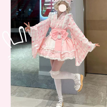 Colorful Fairy Tale Lolita Dress with Embroidery Details and Ruffled Skirt