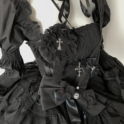 Black Idol Gothic Spirit Punk Style Lolita Dress