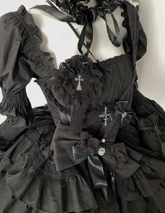 Black Idol Gothic Spirit Punk Style Lolita Dress