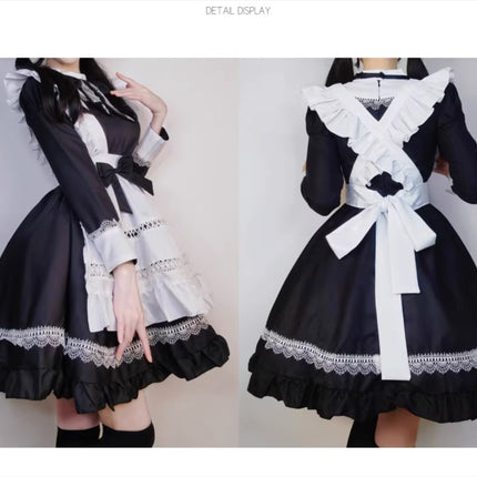 S-5XL British Aristocratic Elegance Gothic Maid Long-sleeved Dress Sexy Lolita