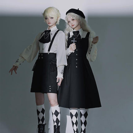 S-XL Original Ouji Dresses Cloak Black Lolita JSK Prince Dress Style