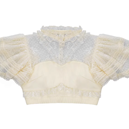 CLA Pastoral Floral Embroidery Tiered Four-segment Pendulum JSK Twin