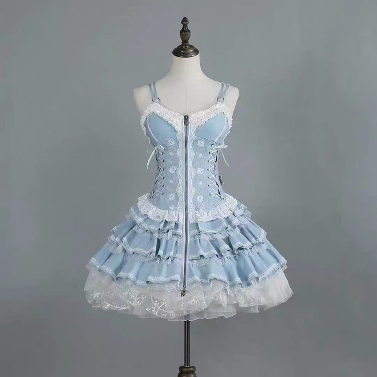 Summer of Roses JSK Gothic Dark Punk Black Lolita Dress