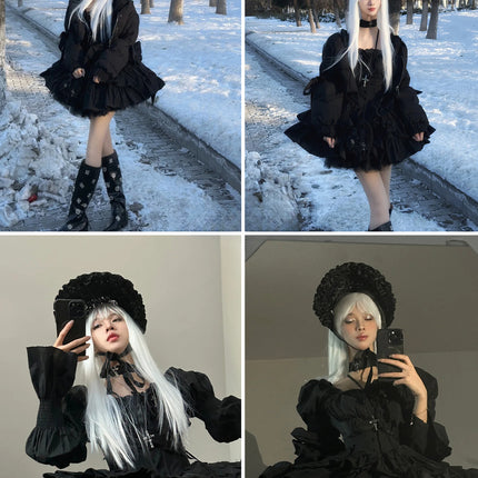 Black Idol Gothic Spirit Punk Style Lolita Dress