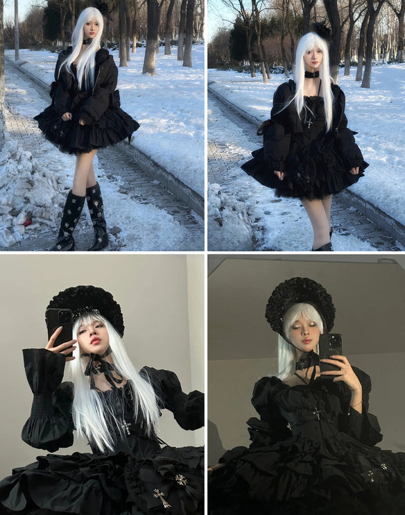 Black Idol Gothic Spirit Punk Style Lolita Dress