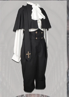 Holy Academy Series - Discipline Department: Original Lolita Prince Outfit and SK Skirt Set, Gothic Dark Style