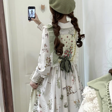 S-XXL Secret Garden Dress French CLA Elegance Lolita Spring Floral Autumn