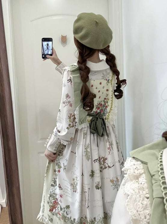 S-XXL Secret Garden Dress French CLA Elegance Lolita Spring Floral Autumn