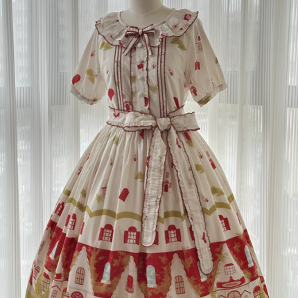 Red House Fairytale Countryside Vintage Dress --Original JSK & OP Lolita Dress