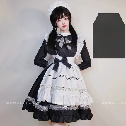 S-5XL British Aristocratic Elegance Gothic Maid Long-sleeved Dress Sexy Lolita