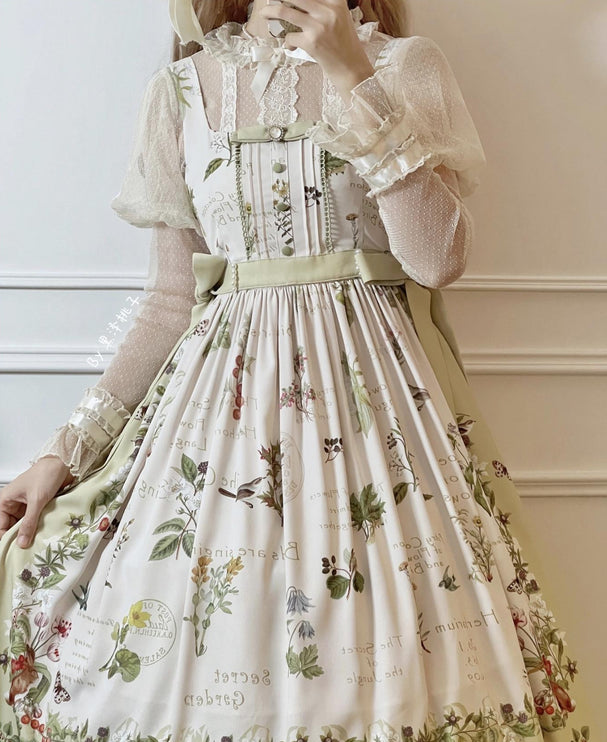 S-XXL Secret Garden Dress French CLA Elegance Lolita Spring Floral Autumn