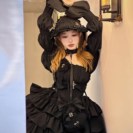 Black Idol Gothic Spirit Punk Style Lolita Dress