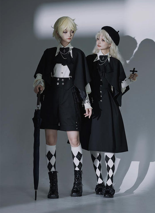 S-XL Original Ouji Dresses Cloak Black Lolita JSK Prince Dress Style