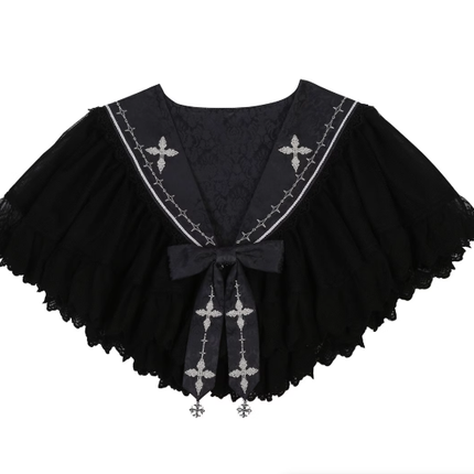 Original Silent Gothic Cathedral Daily Gothic Retro Dark Cla Lolita with Cape