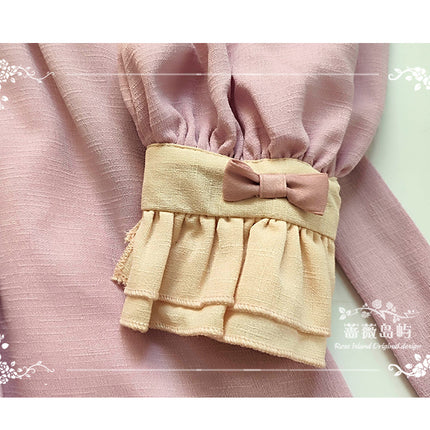 Sweet Lolita Princess Dress OP - Vintage Inspired Long Sleeve Layered Ruffle Dress