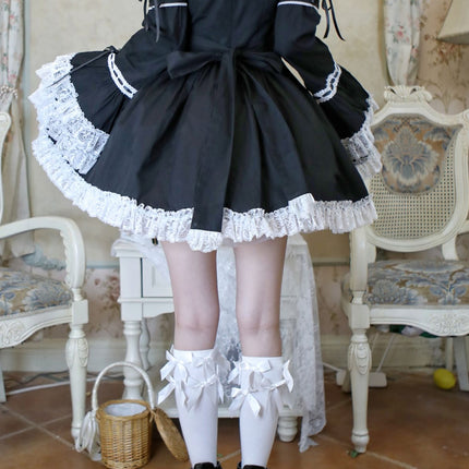 [Multi-Colors-Available] Lace Garden Vintage Set-in Sleeve Cassical Lolita OP Dress