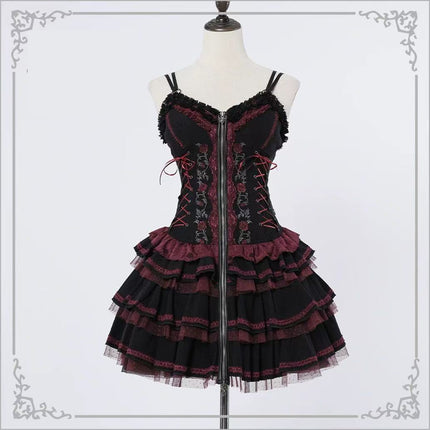Summer of Roses JSK Gothic Dark Punk Black Lolita Dress