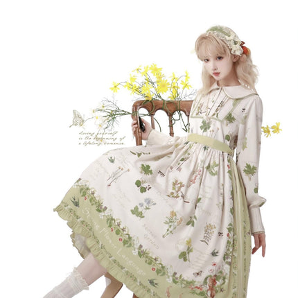 S-XXL Secret Garden Dress French CLA Elegance Lolita Spring Floral Autumn