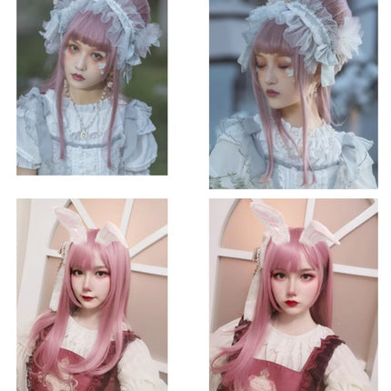 Daily Harajuku Style Lolita Wig Sweet Cute Pink Long Straight Hair