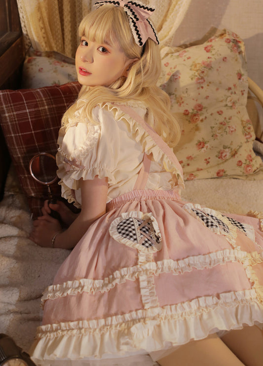 Dorothy Lolita Dress Everyday Cute Skirt Blouse Lolita SK Suspenders Dress