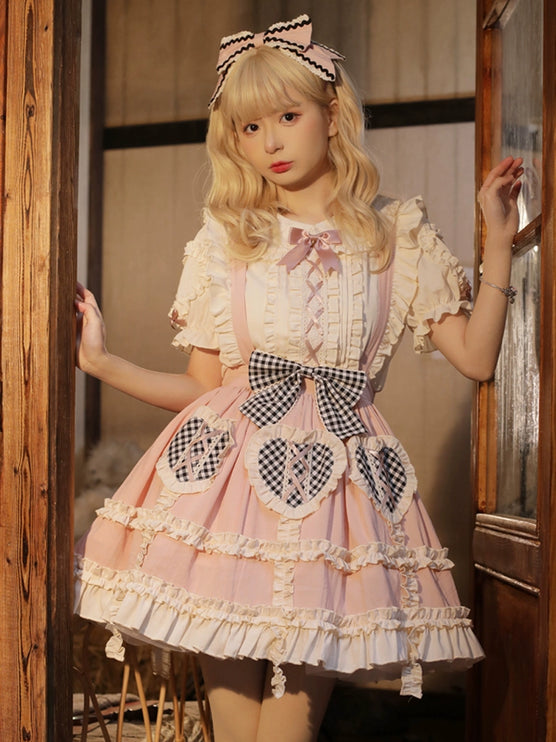 Dorothy Lolita Dress Everyday Cute Skirt Blouse Lolita SK Suspenders Dress