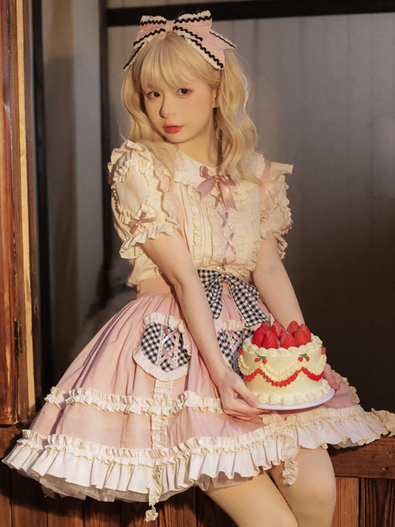 Dorothy Lolita Dress Everyday Cute Skirt Blouse Lolita SK Suspenders Dress