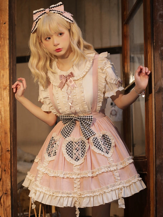 Dorothy Lolita Dress Everyday Cute Skirt Blouse Lolita SK Suspenders Dress